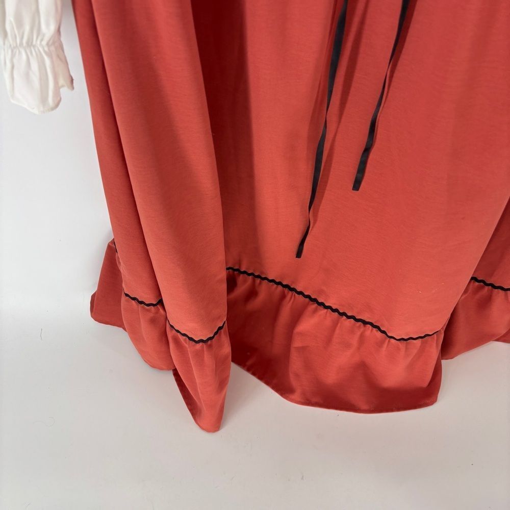 Scarlet Darkness Orange and White Lace-Up Dress women’s 2x renaissance faire - Picture 2 of 9